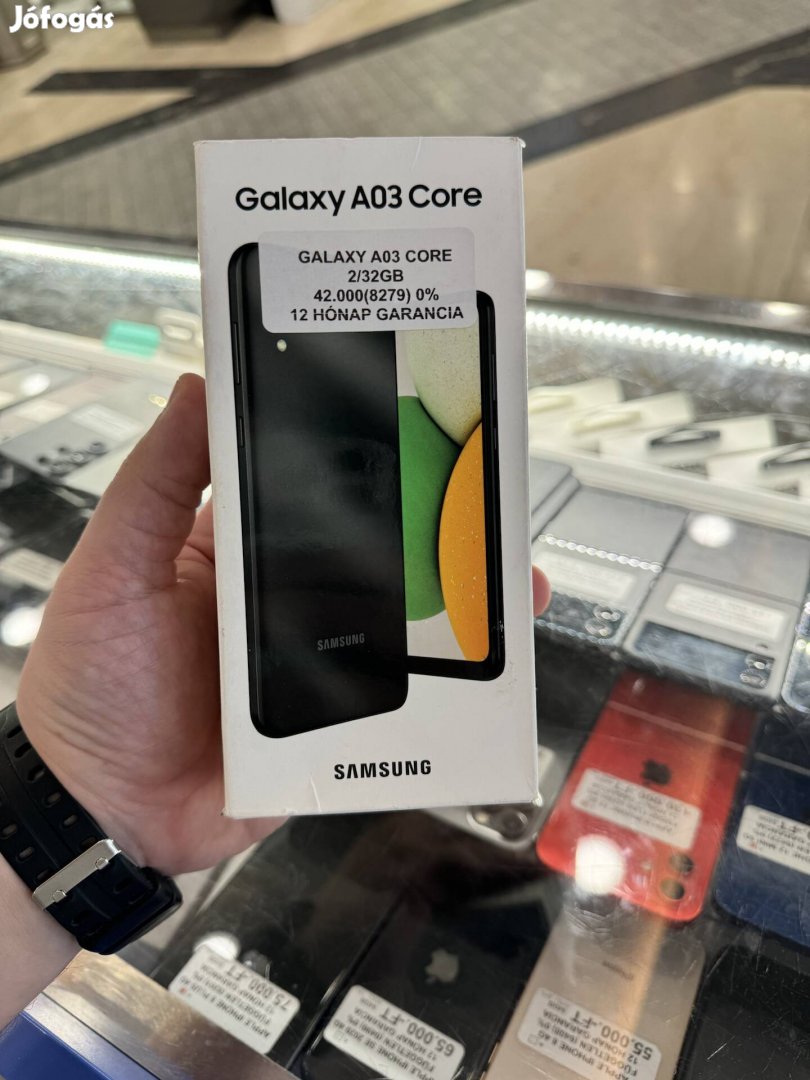 Samsung Galaxy A03 Core Fekete 32GB Kártyafüggetlen