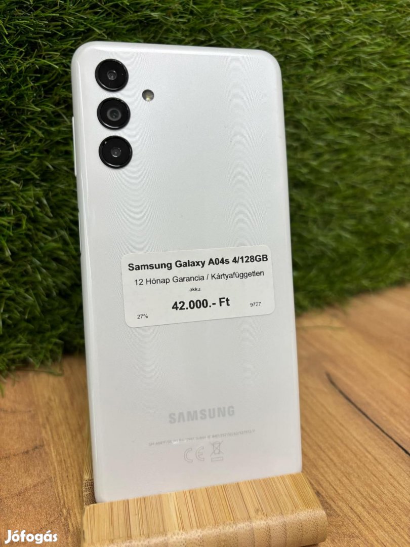 Samsung Galaxy A04s Kártyafüggetlen 128 GB, 12 hó garancia