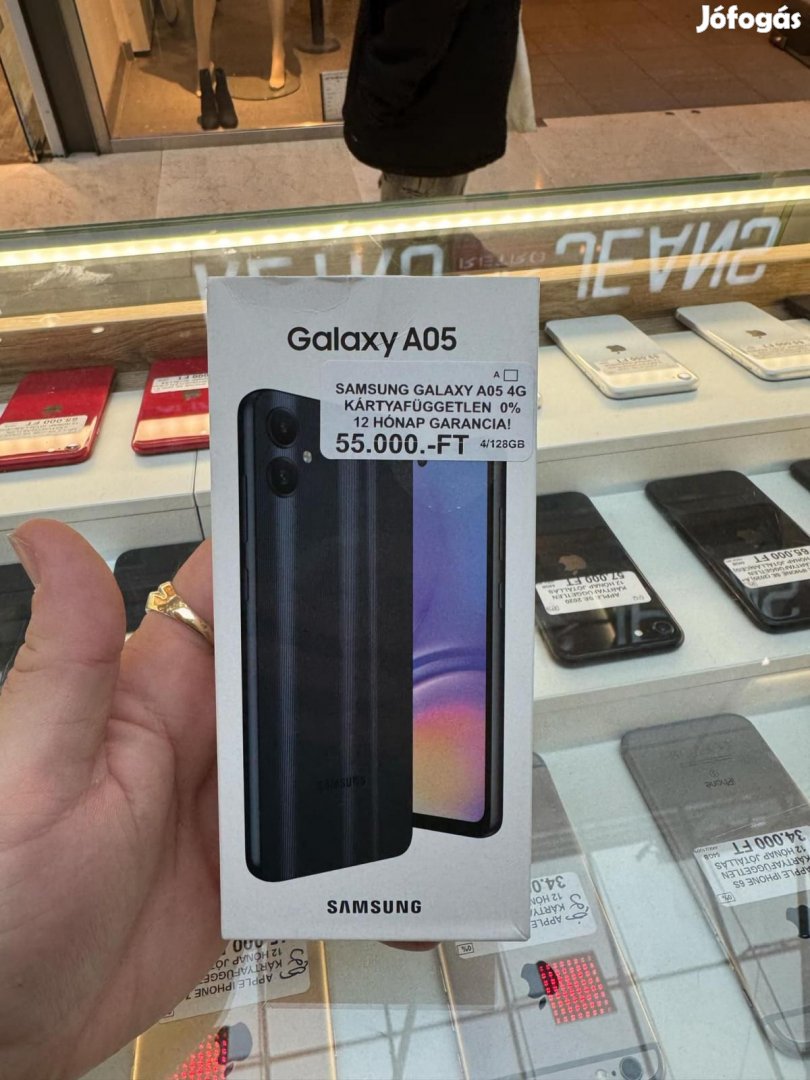 Samsung Galaxy A05 Kártyafüggetlen 128 GB, 12 hó garancia