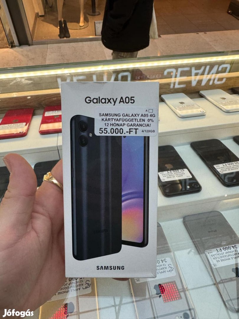 Samsung Galaxy A05 Kártyafüggetlen 128 GB, 12 hó garancia