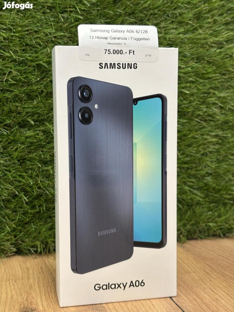 Samsung Galaxy A06 Kártyafüggetlen 128 GB, 12 hó garancia