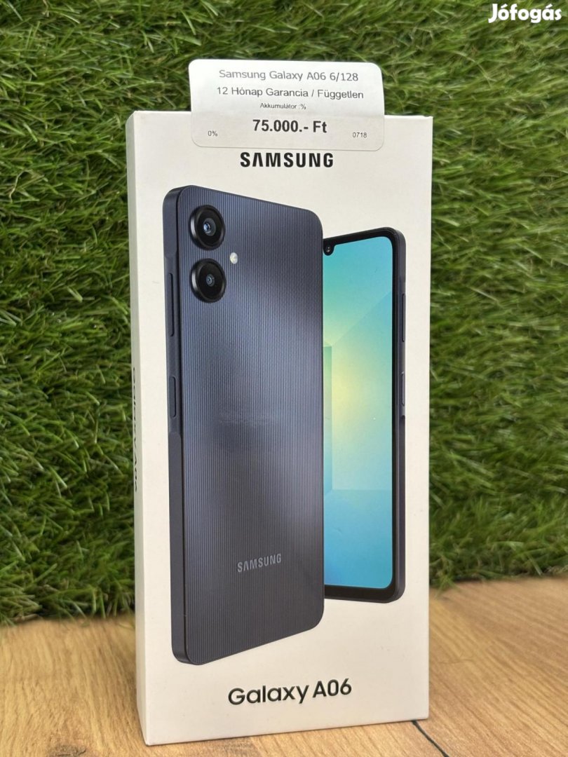 Samsung Galaxy A06 Kártyafüggetlen 128 GB, 12 hó garancia