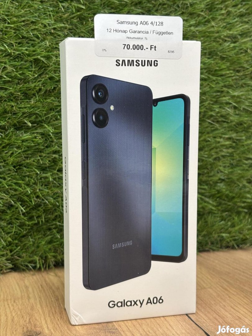 Samsung Galaxy A06 Kártyafüggetlen 128 GB, 12 hó garancia