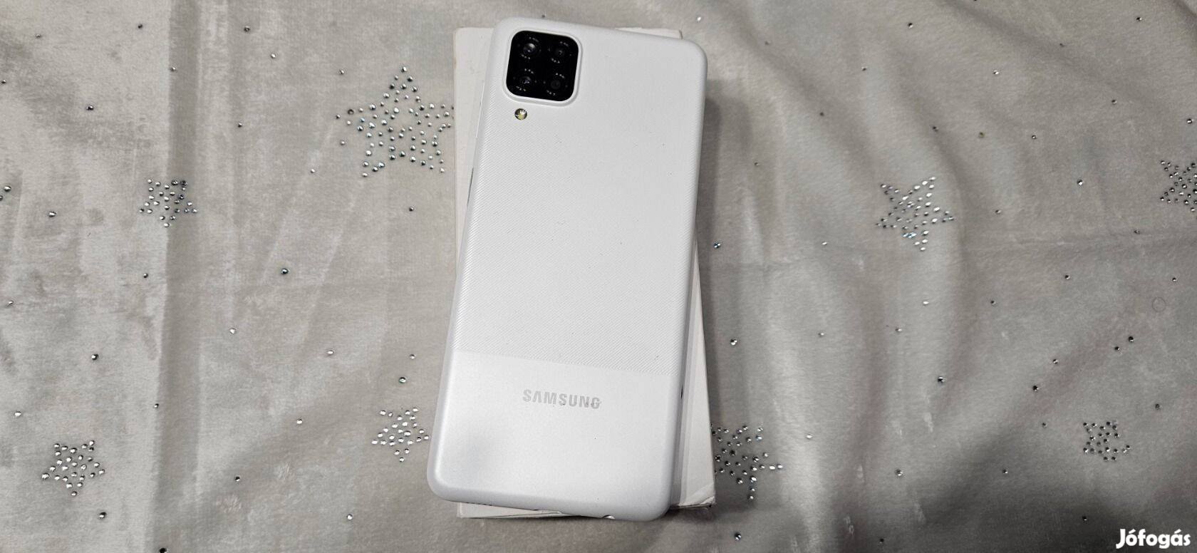 Samsung Galaxy A12 4/64GB Dual Újszerű Fehér Garis !