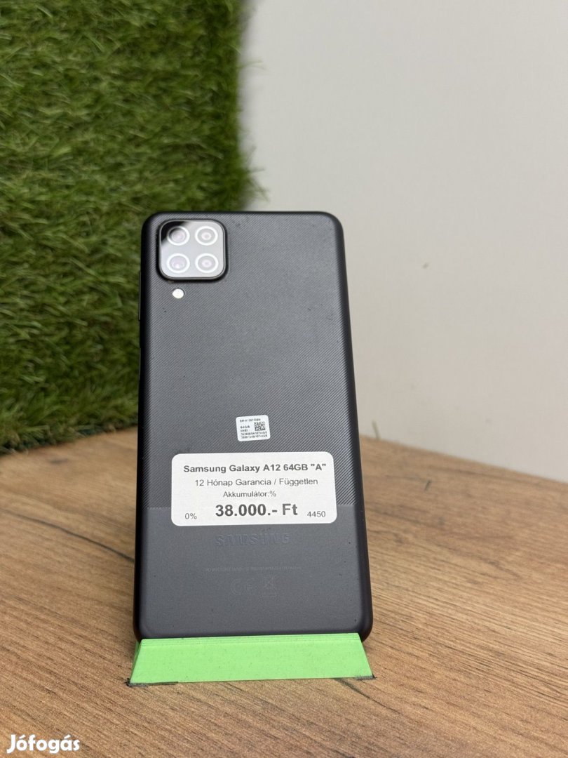 Samsung Galaxy A12 Kártyafüggetlen 64 GB, 12 hó garancia