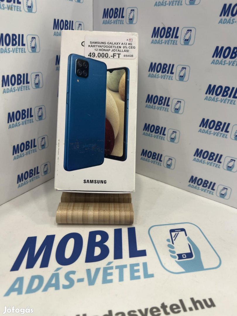 Samsung Galaxy A12 Kártyafüggetlen, 12 hó garancia