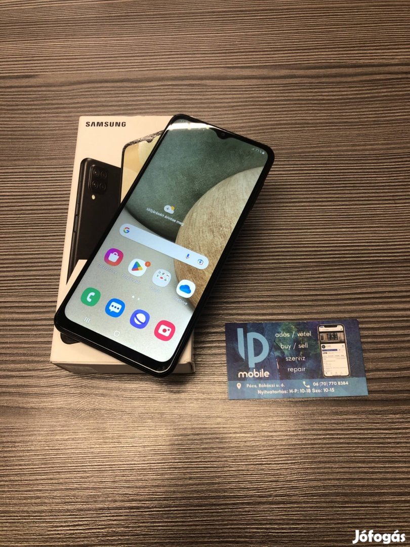 Samsung Galaxy A12, Megkímélt, 64GB, Fekete, Garancia