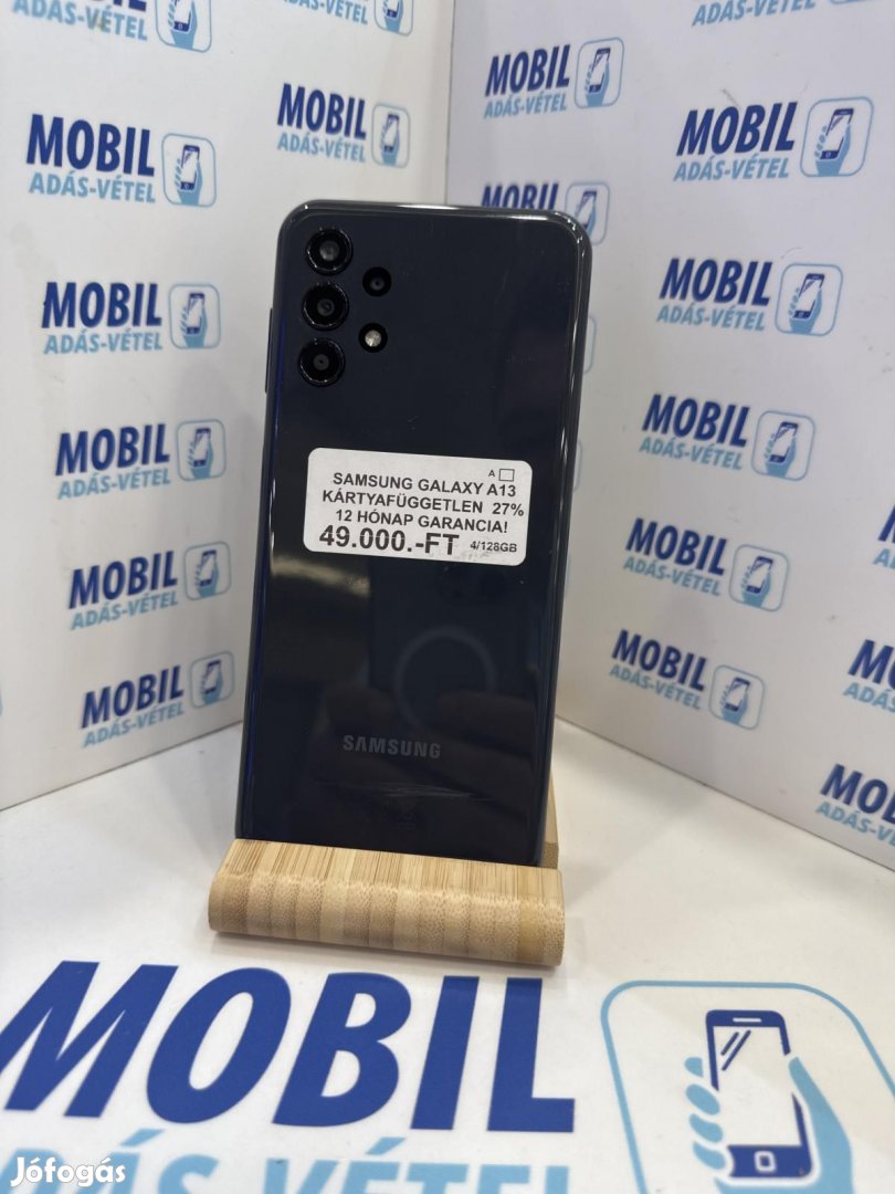 Samsung Galaxy A13 Kártyafüggetlen 128 GB 4 GB Ram, 12 hó garancia