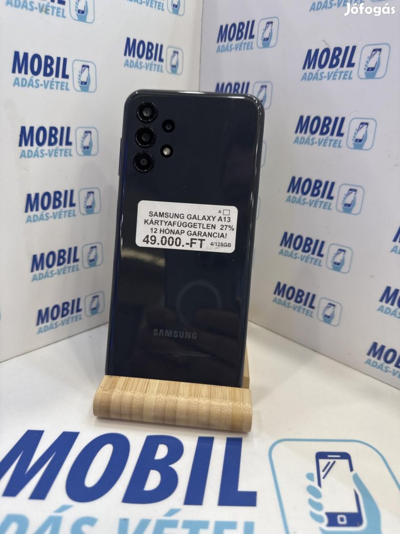 Samsung Galaxy A13 Kártyafüggetlen 128 GB 4 GB Ram, 12 hó garancia