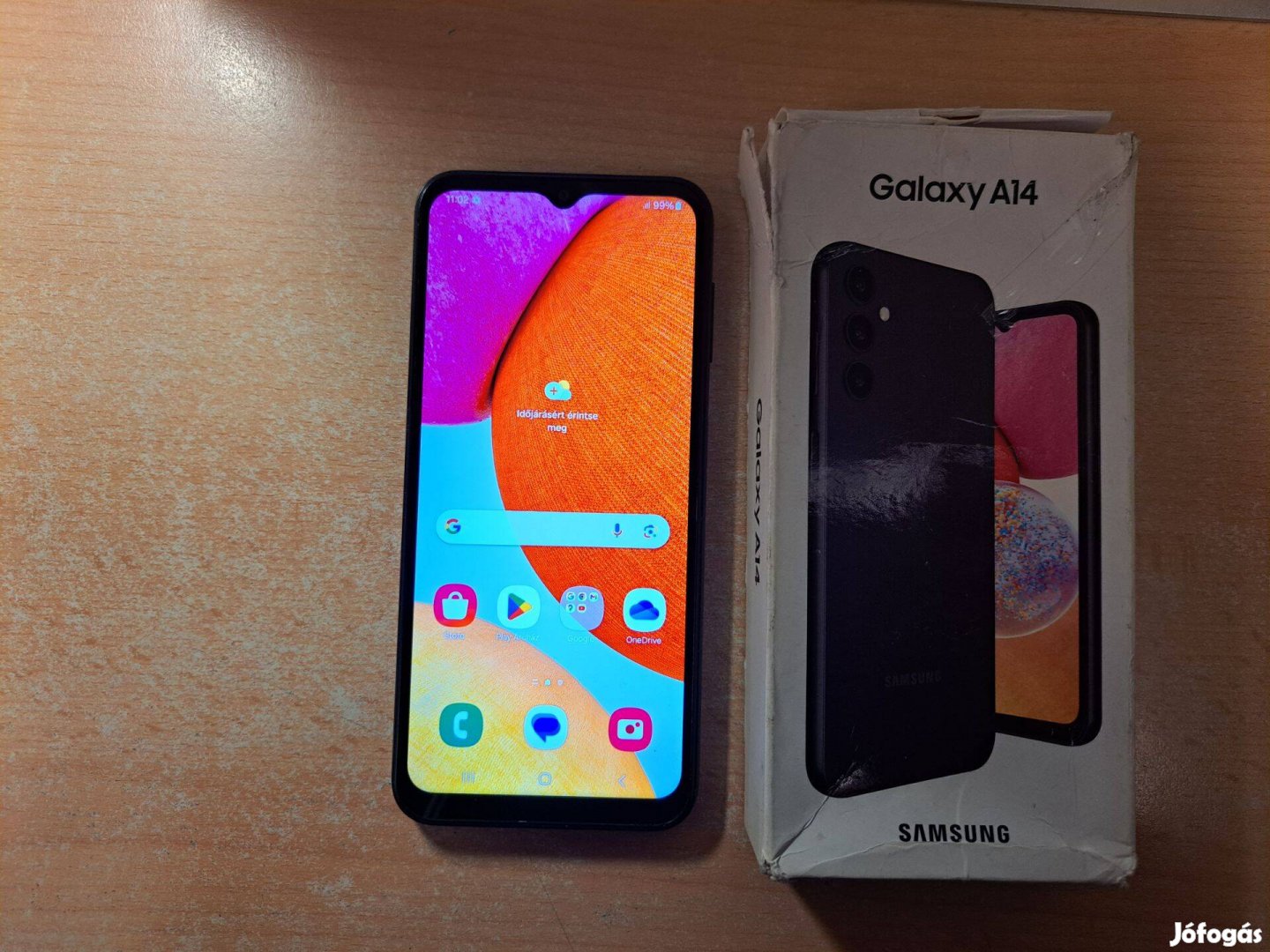 Samsung Galaxy A14 4/64GB Dual Újszerű Fekete Garis !