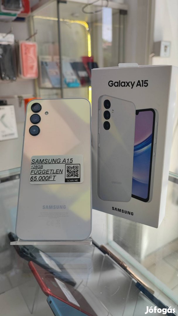 Samsung Galaxy A15-128GB-Kártyafüggetlen Új 0 perces