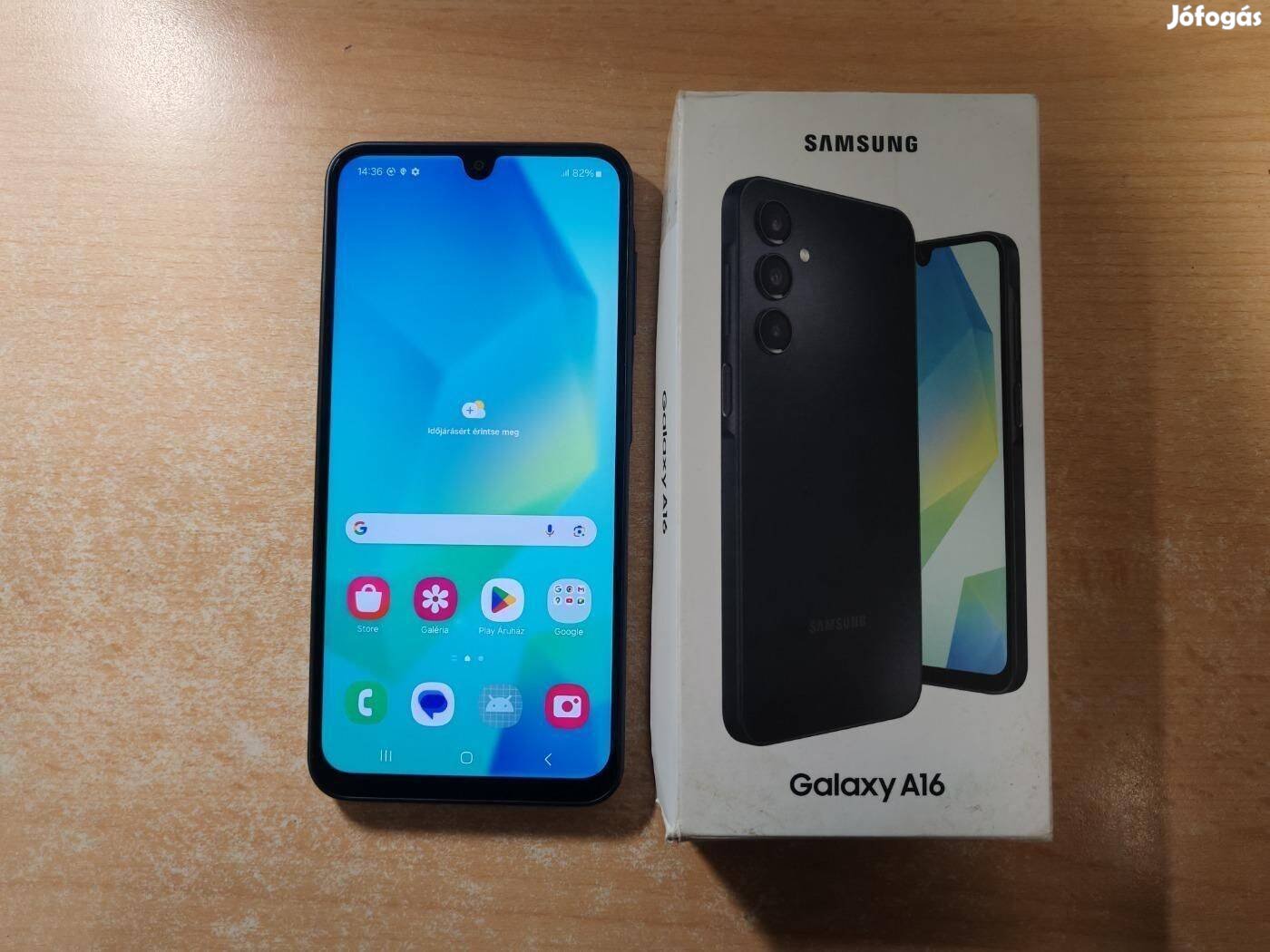 Samsung Galaxy A16 128GB Dual Újszerű Fekete Garis !