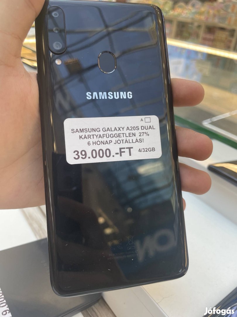 Samsung Galaxy A20S DUAL(6 hónap jótállás)