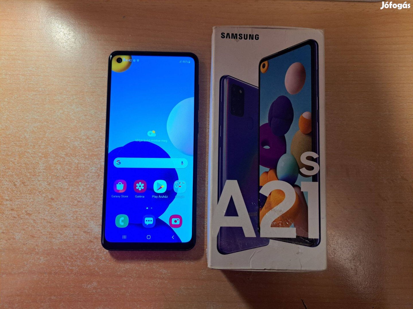 Samsung Galaxy A21s 4/128GB Dual Újszerű Fekete Garis !