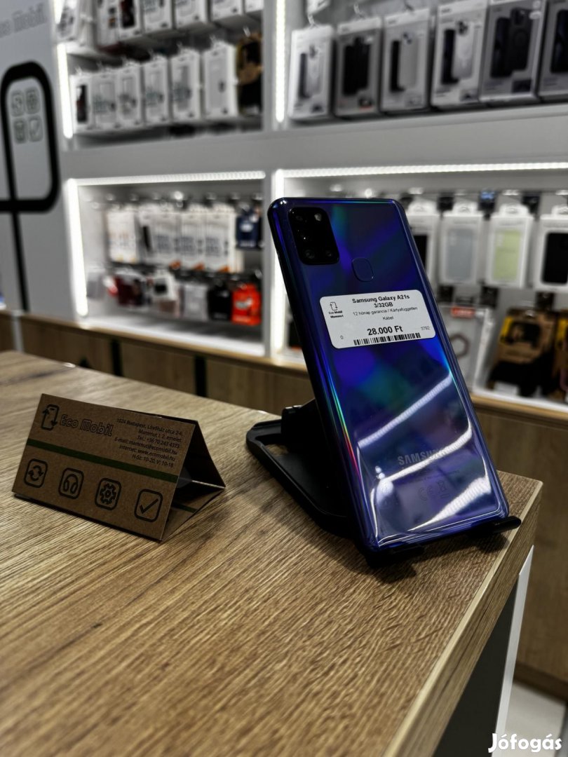 Samsung Galaxy A21s Kártyafüggetlen 32 GB 3 GB Ram, 12 hó garancia