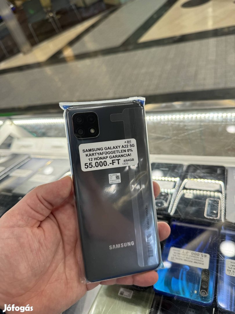 Samsung Galaxy A22 5G Fekete 4/64GB Független