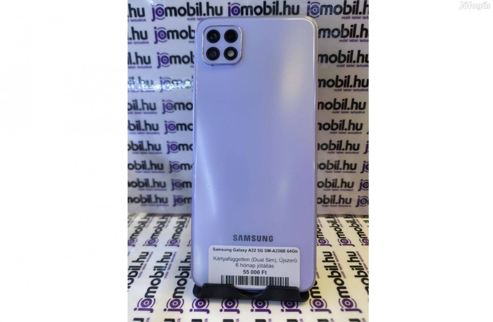 Samsung Galaxy A22 5G SM-A226 64GB Lila Független Jótállással