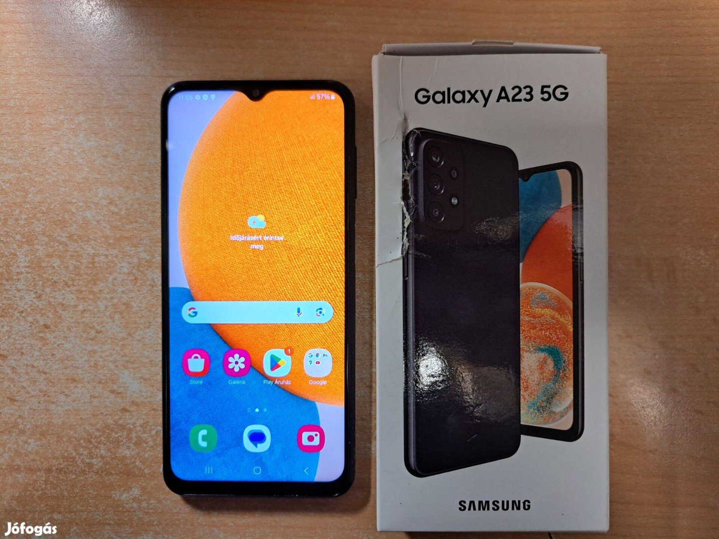 Samsung Galaxy A23 5G Dual Független Újszerű Fekete Garis !