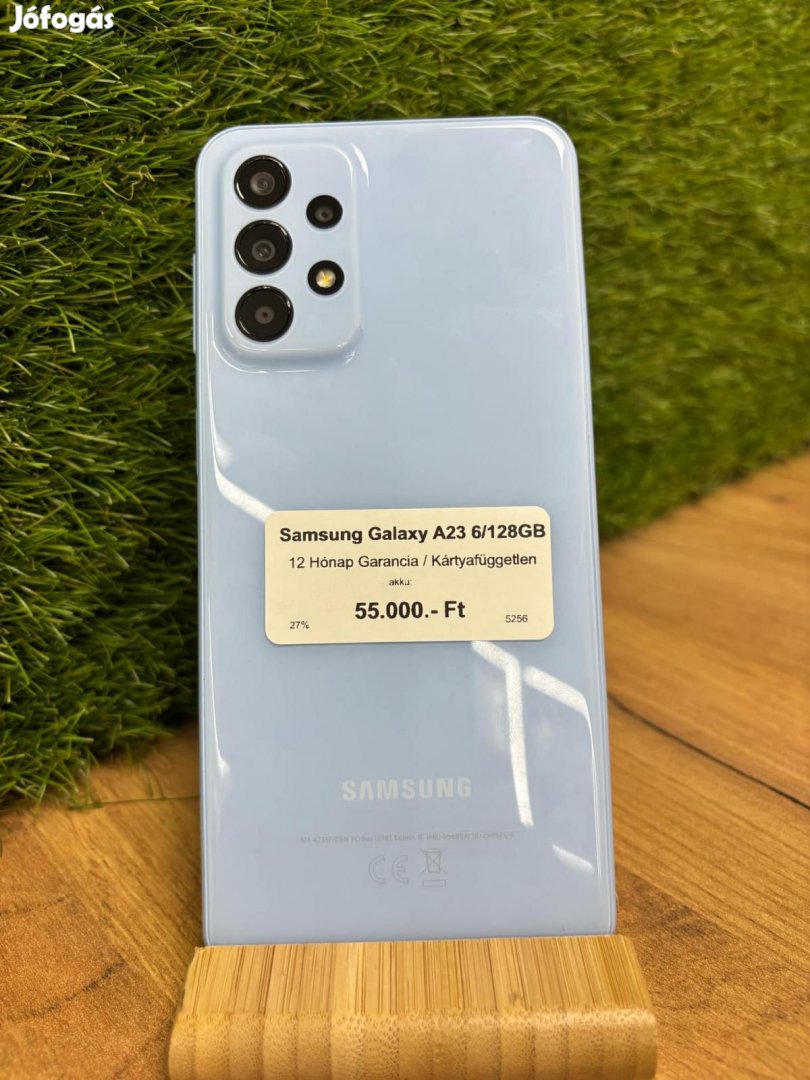 Samsung Galaxy A23 Kártyafüggetlen 128 GB, 12 hó garancia