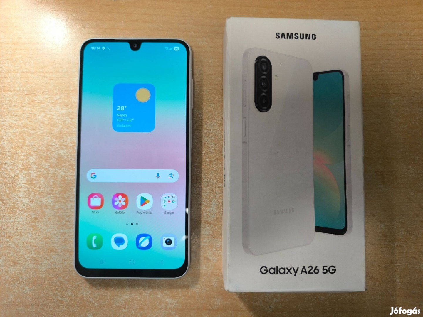 Samsung Galaxy A26 5G 6/128GB Dual Független Újszerű Fehér Garis !