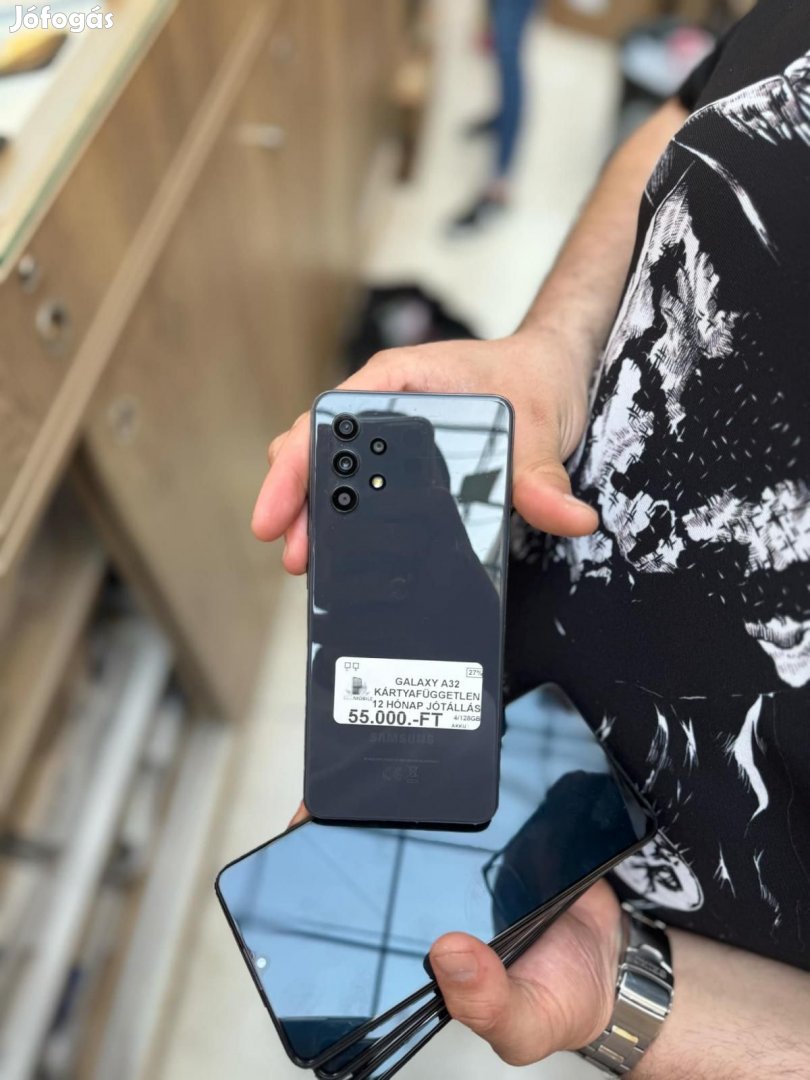 Samsung Galaxy A32 4G Kártyafüggetlen 128 GB, 12 hó garancia