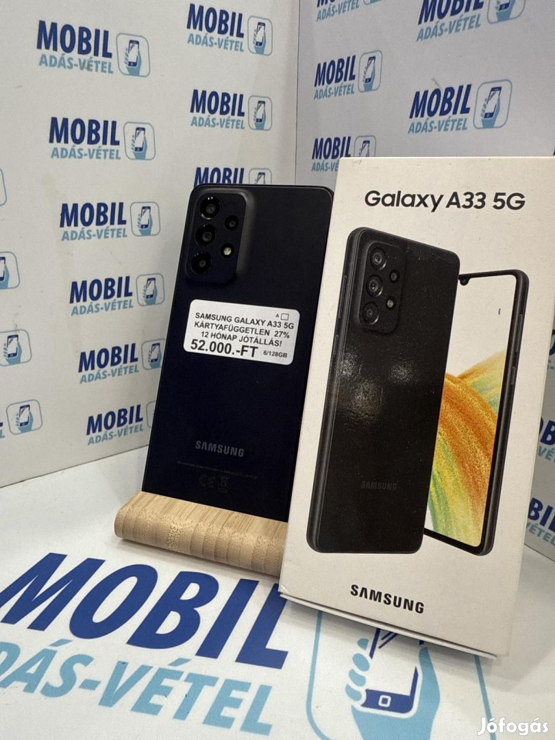 Samsung Galaxy A33 5G Kártyafüggetlen 128 GB, 12 hó garancia