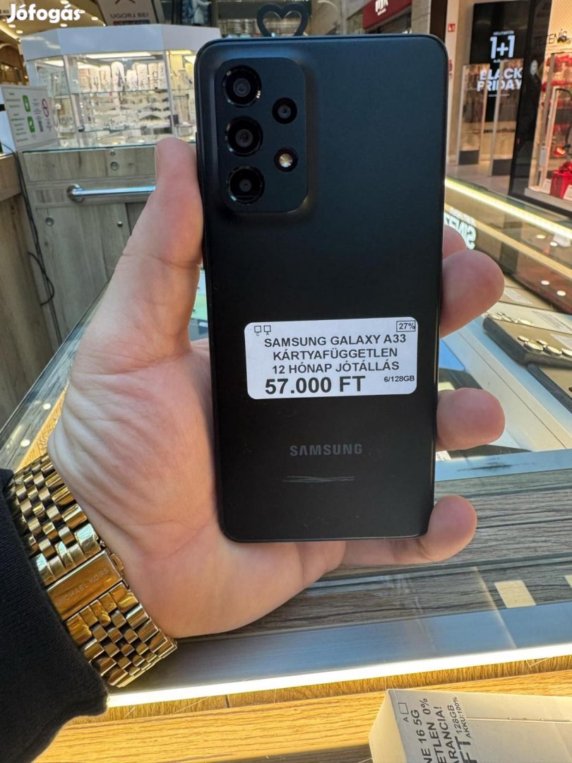 Samsung Galaxy A33 5G Kártyafüggetlen 128 GB, 12 hó garancia