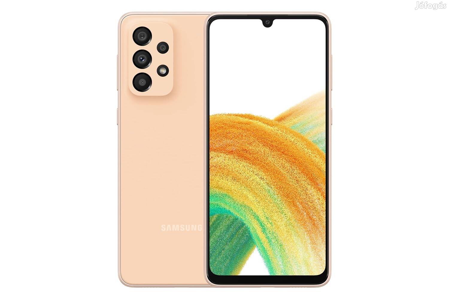 Samsung Galaxy A33 (5G) barack (Awesome Peach) szín 128 GB töltővel