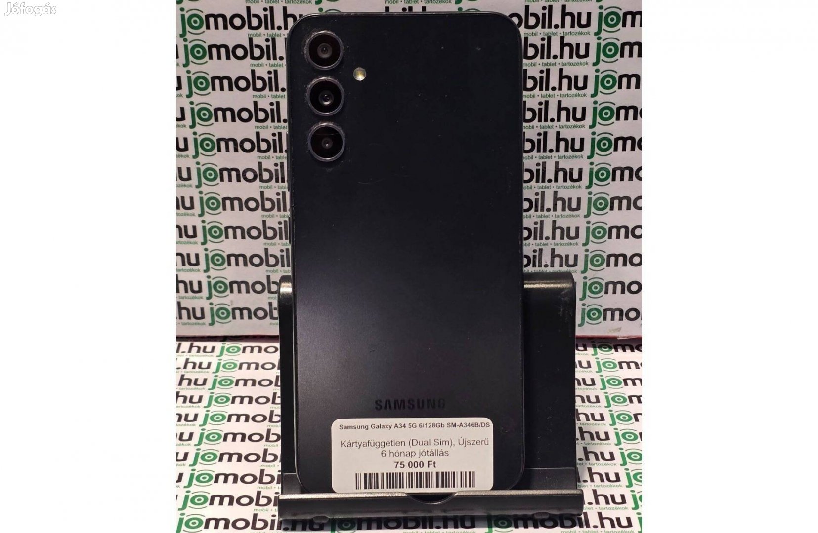 Samsung Galaxy A34 5G 128GB fekete megkímélt állapotban