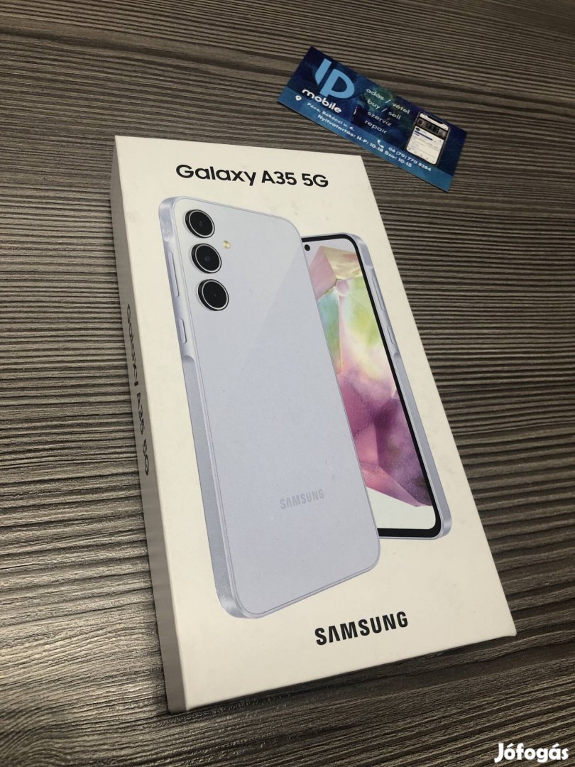 Samsung Galaxy A35 5G, Új, 128GB, Iceblue, Gyári garancia