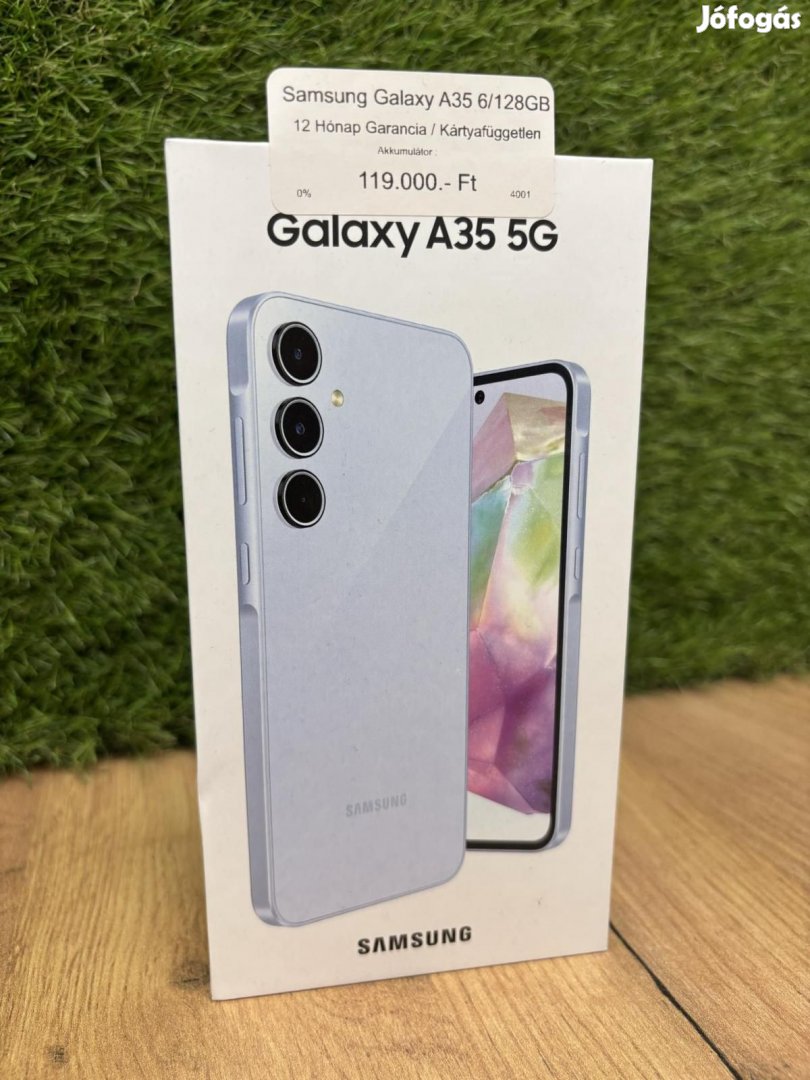 Samsung Galaxy A35 Kártyafüggetlen 128 GB, 12 hó garancia