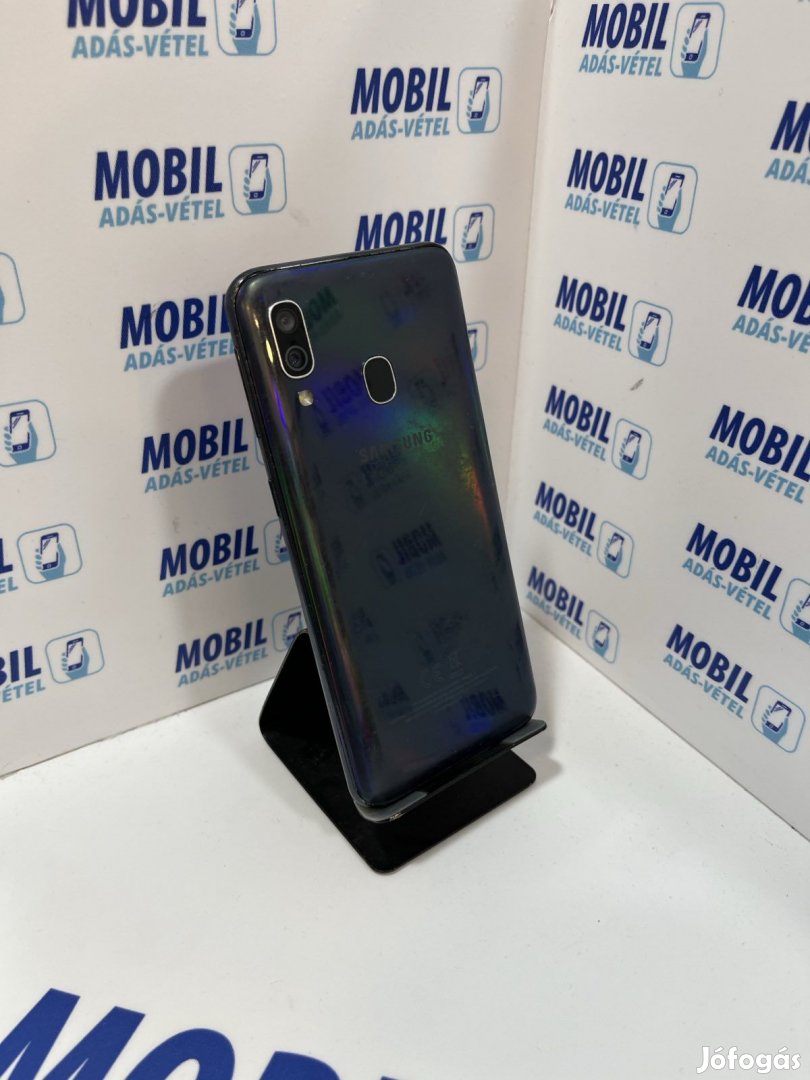Samsung Galaxy A40 Kártyafüggetlen 64 GB 4 GB Ram, 12 hó garancia