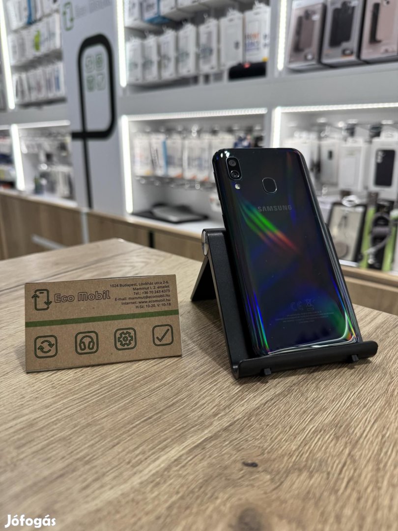 Samsung Galaxy A40 Kártyafüggetlen 64 GB 4 GB Ram, 12 hó garancia