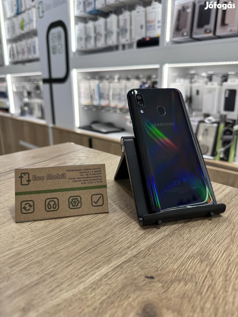 Samsung Galaxy A40 Kártyafüggetlen 64 GB 4 GB Ram, 12 hó garancia