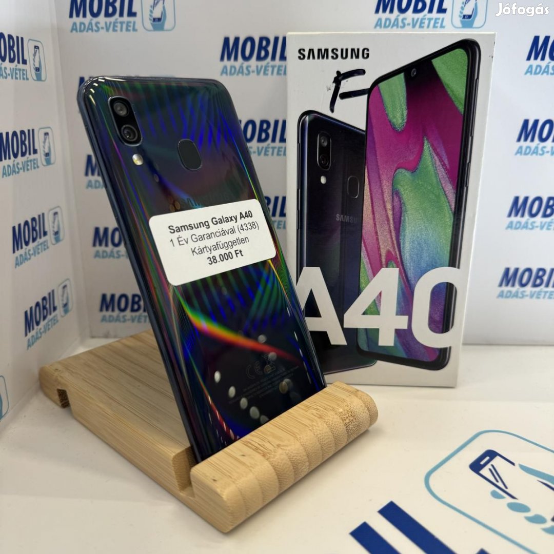 Samsung Galaxy A40 Kártyafüggetlen 64 GB, 12 hó garancia