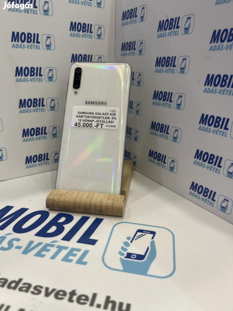 Samsung Galaxy A50 Kártyafüggetlen 128 GB, 12 hó garancia