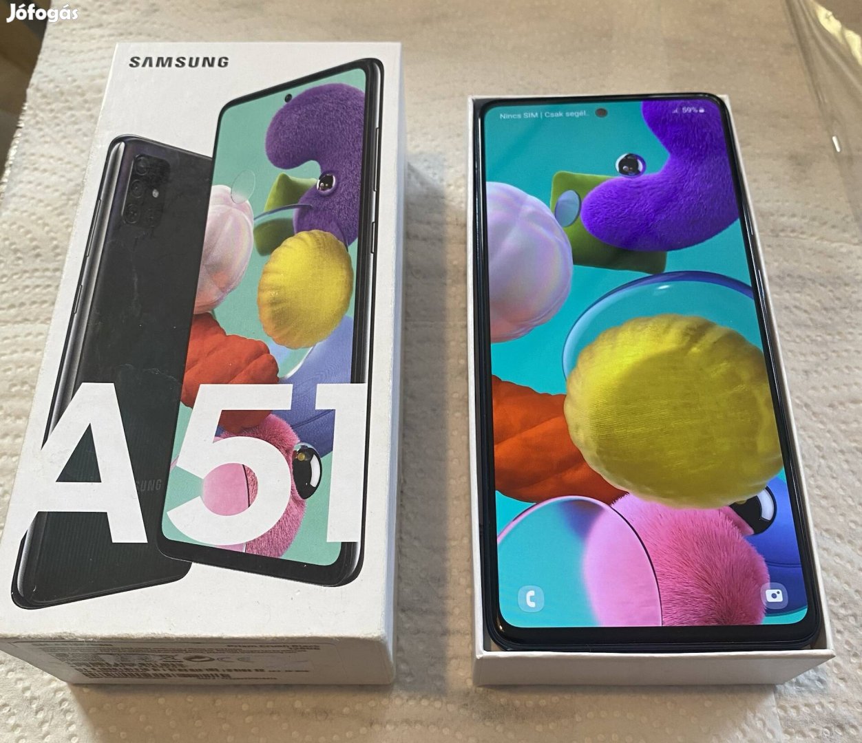 Samsung Galaxy A51 128GB kártyafüggetlen dobozában!