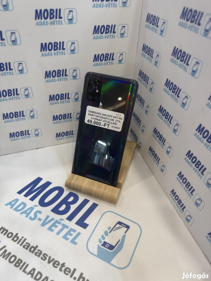 Samsung Galaxy A51 Dual Sim 128 GB, 12 hó garancia