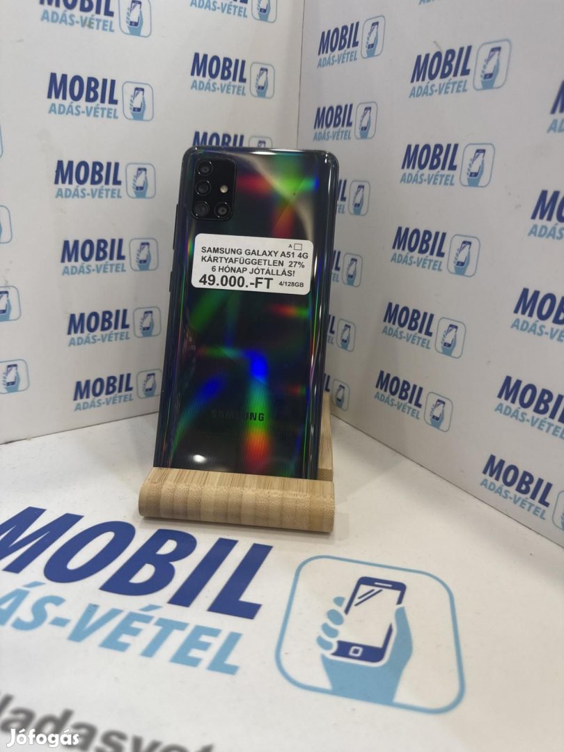 Samsung Galaxy A51 Dual Sim 128 GB, 12 hó garancia