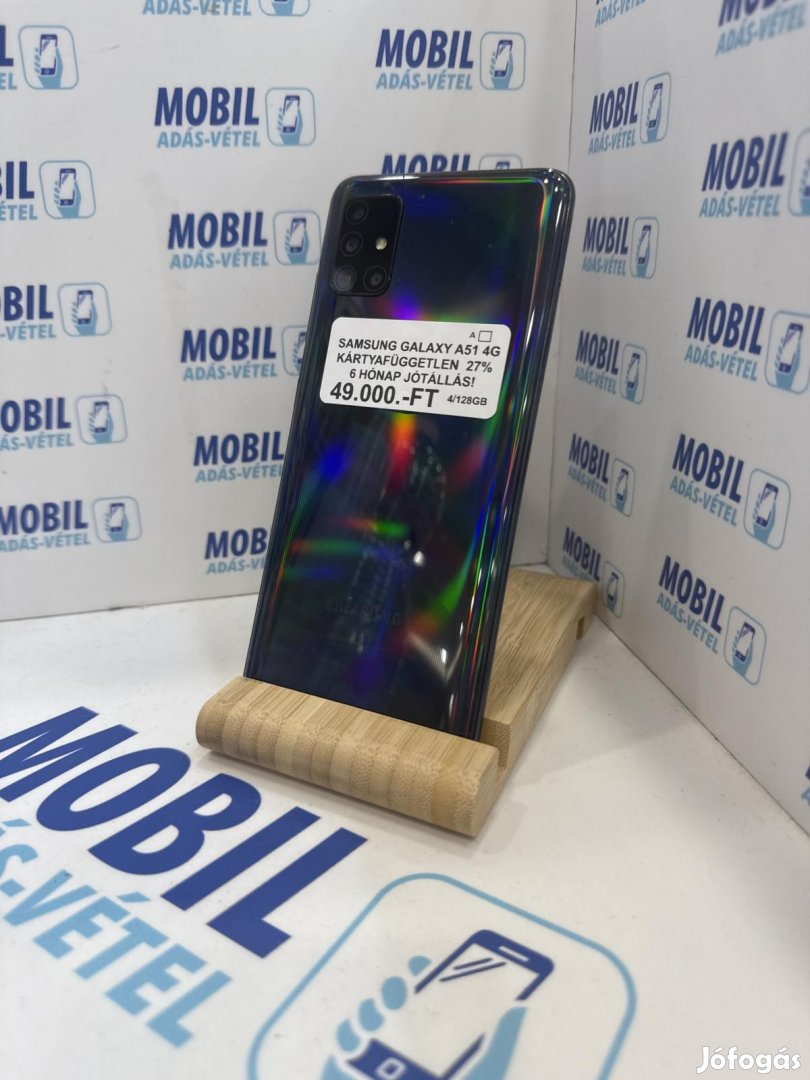 Samsung Galaxy A51 Dual Sim 128 GB, 12 hó garancia
