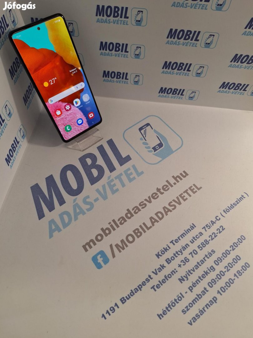 Samsung Galaxy A51 Kártyafüggetlen 128 GB, 12 hó garancia