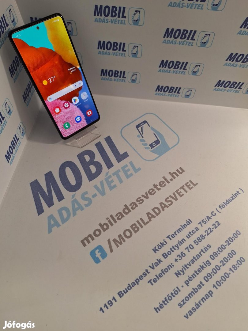 Samsung Galaxy A51 Kártyafüggetlen 128 GB, 12 hó garancia