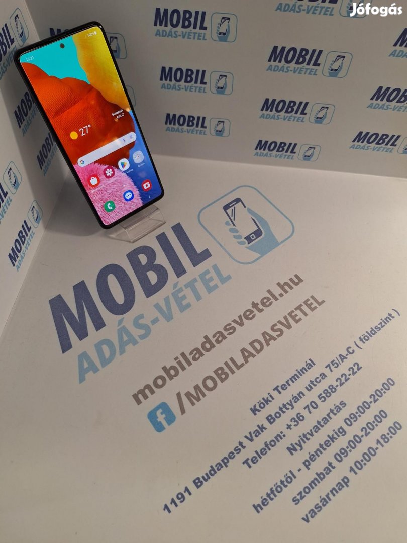 Samsung Galaxy A51 Kártyafüggetlen 128 GB, 12 hó garancia