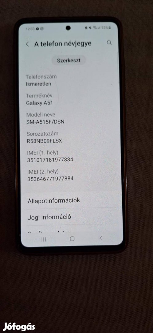 Samsung Galaxy A51 független 