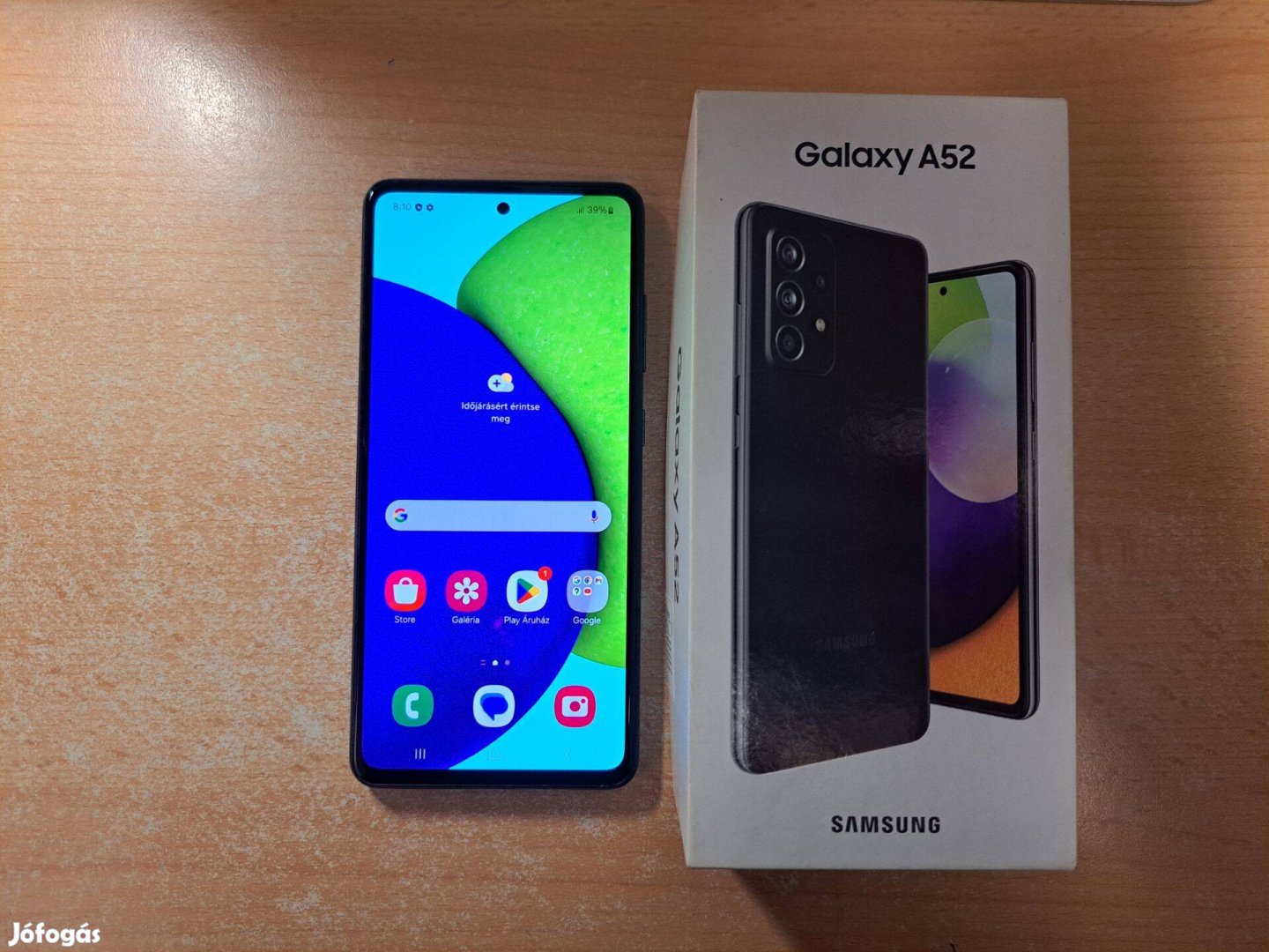 Samsung Galaxy A52 6/128GB Dual Újszerű Fekete Garis !