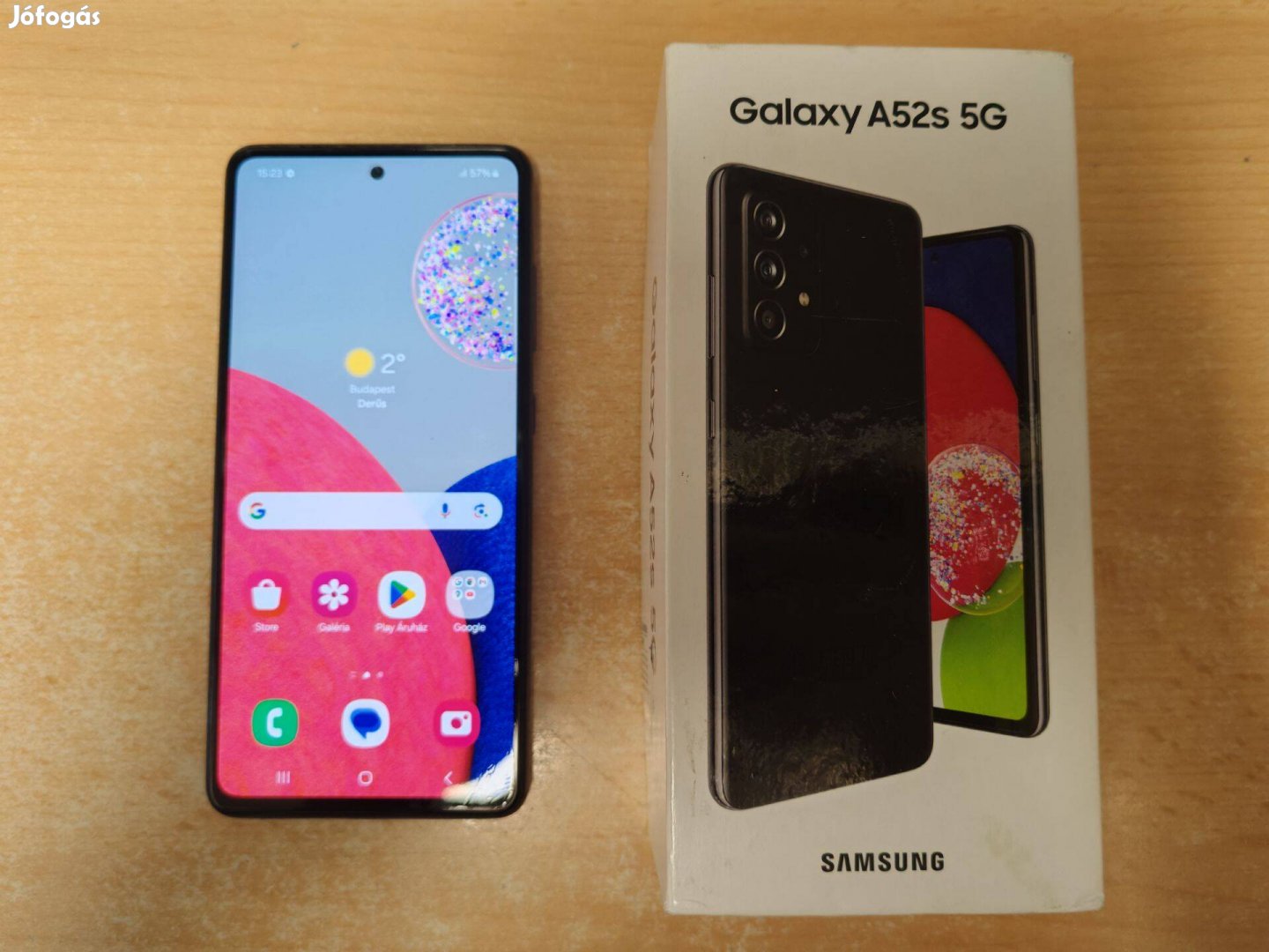 Samsung Galaxy A52s 5G 6/128GB Dual Fekete Újszerű Garis !