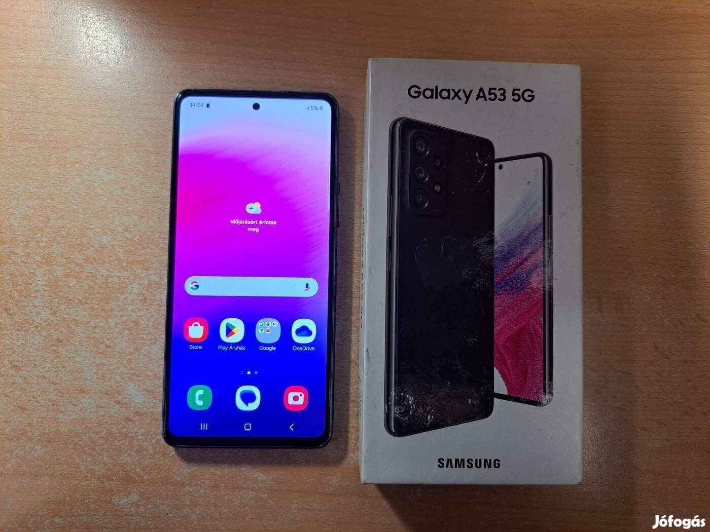 Samsung Galaxy A53 5G 6/128GB Dual Független Fekete Garis !