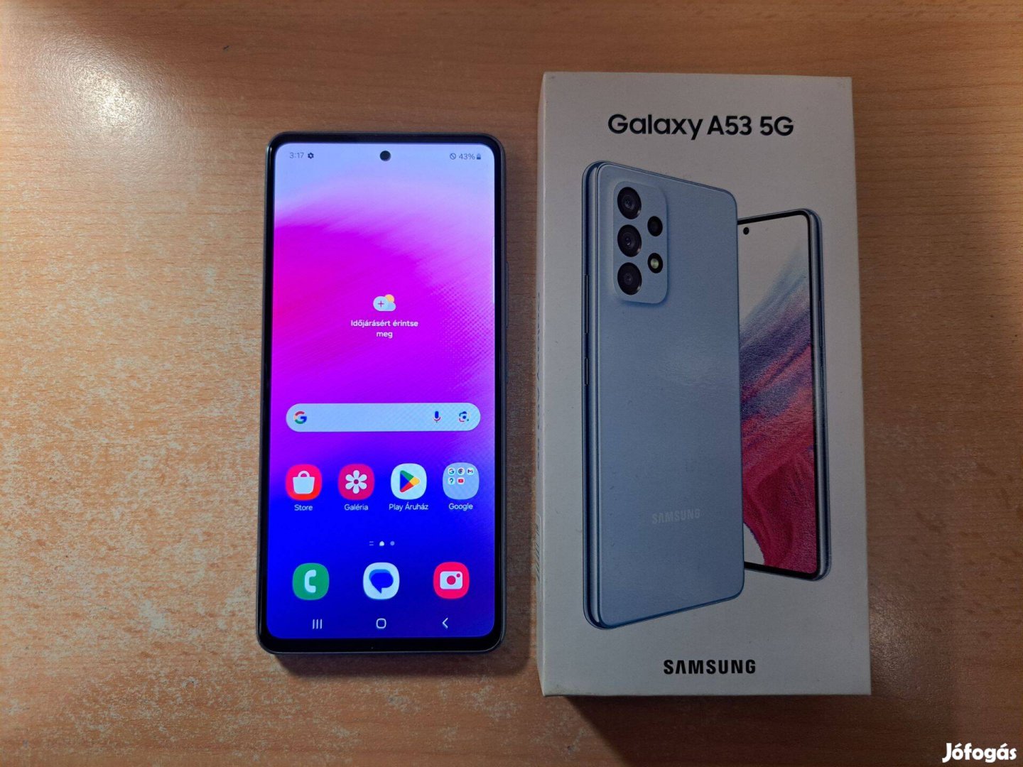 Samsung Galaxy A53 5G 6/128GB Dual Független Újszerű Blue Garis !