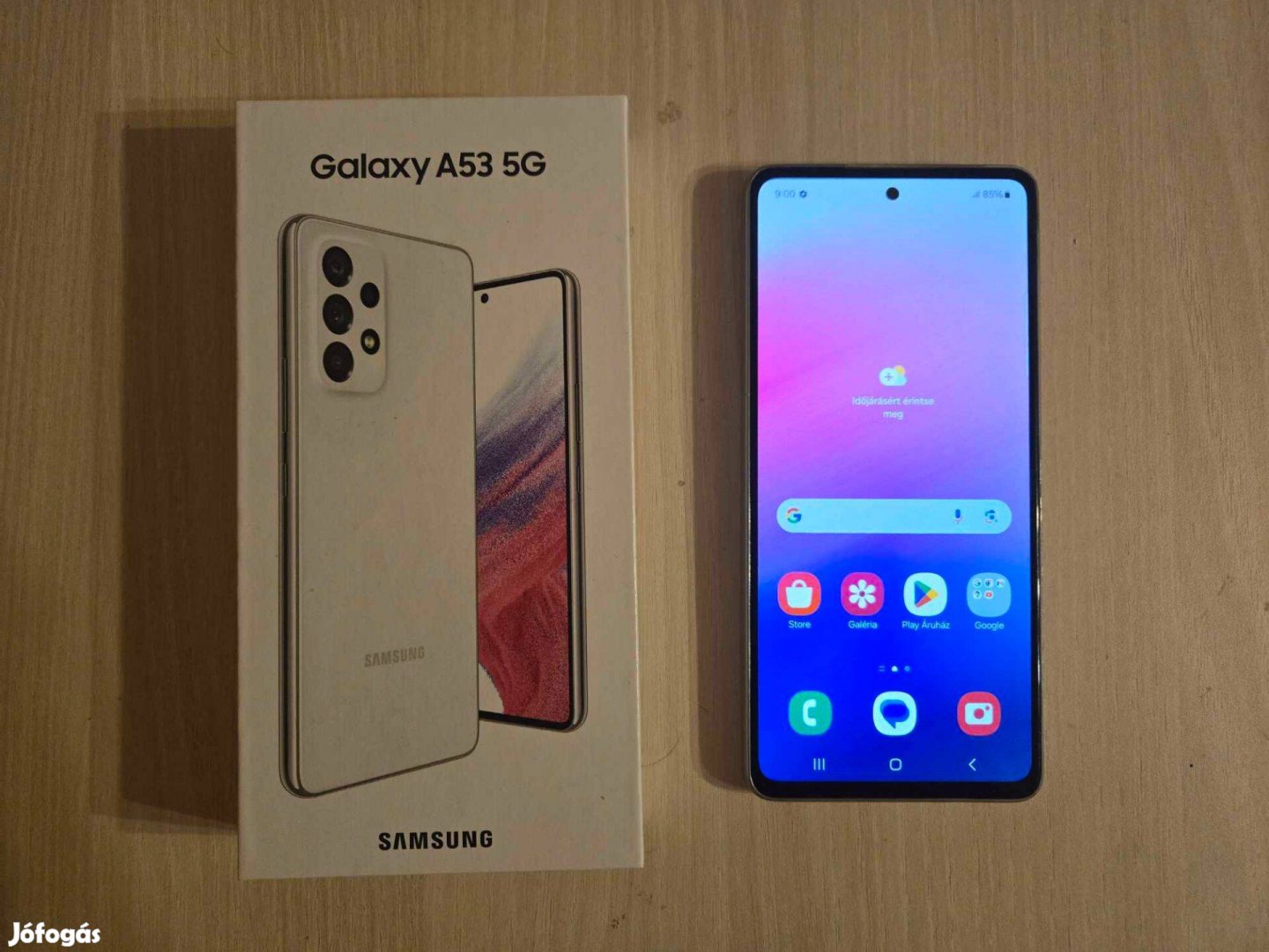 Samsung Galaxy A53 5G 6/128GB Újszerű Dual Fehér Garis !