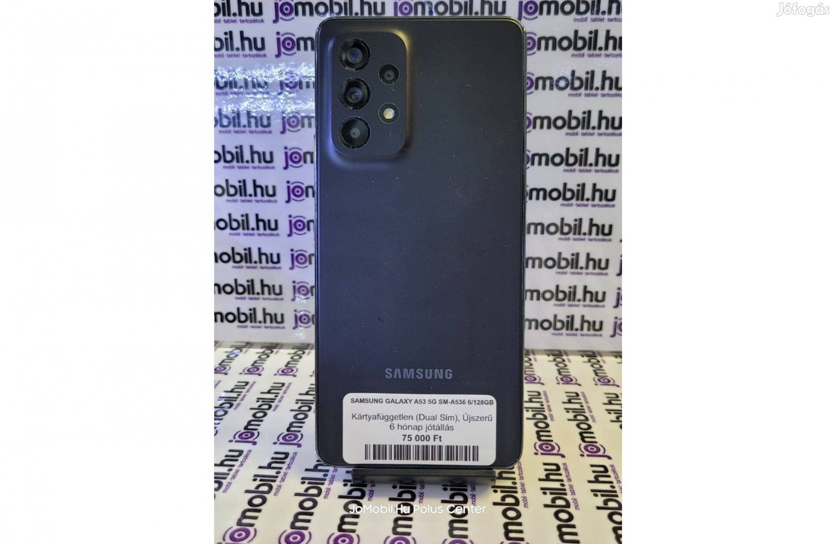 Samsung Galaxy A53 6/128GB Fekete Független Jótállással